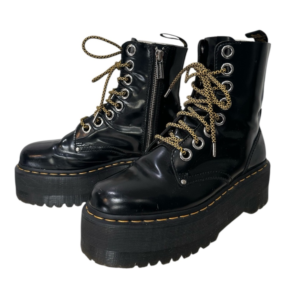 Dr. Martens Black Platform Combat Boots